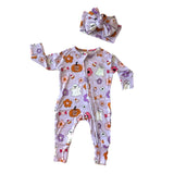 HEY BOO ZIP UP BAMBOO JAMMIE