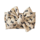 Bow Cute ~ Cream w/ Black Bows