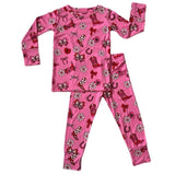 LETS GO GIRLS TWO PIECE BAMBOO JAMMIES