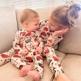 LOVE ON FIRE ZIP UP BAMBOO JAMMIE